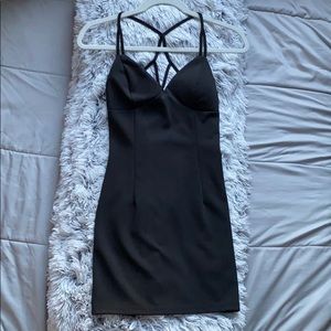 Black cross over dress